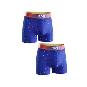 Gagli Mens Boxer Briefs 2 Pack Blue Diamond Print Mesh Breathable Trunks large